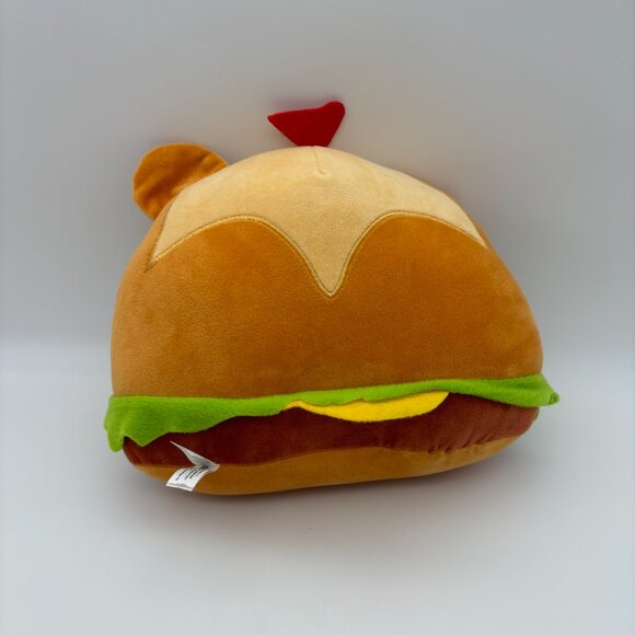 Num Noms Hammy Cheeseburger Plush Stuffed Toy 2018 Sewn Eyes Burger Pillow UC - Picture 2 of 5